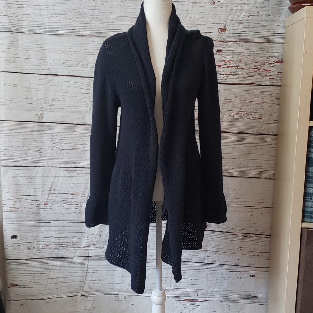 Margaret Oleary cardigan knit blue sweater
